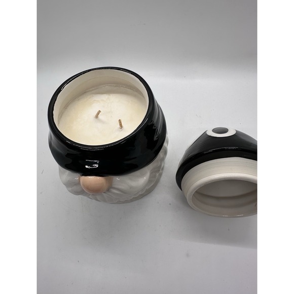 Martha Stewart BOO Halloween Gnome Candle Ceramic Jar White Pumpkin 16oz - Picture 5 of 7